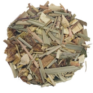 Limonaria, Cáscara de Naranja, Pasa de Corinto, Hinojo, Limón, Menta, Manzanilla, Sábila, Flor de Jazmín, Hojas de Rosa y Nuez Moscada